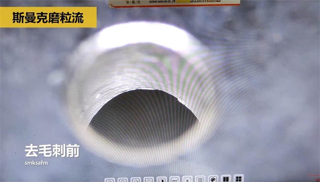 鋁合金<a href='http://www.nortonmall.com' target='_blank'><u>交叉孔去毛刺</u></a>，<a href='http://www.nortonmall.com' target='_blank'><u>流體拋光機</u></a>約20秒一個